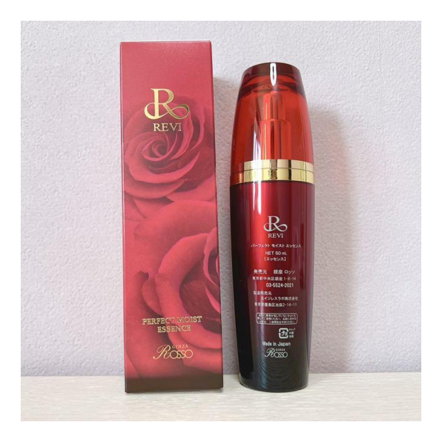 REVI ルヴィ パーフェクトモイストエッセンス 50ml 野ばら水 野ばら油 ヒアルロン酸 植物由来の幹細胞エキス 酵母エキス 美容液 サロン専売品  銀座ROSSO 日本製 - 株式会社NISSO [品番：4560246388486] の卸・問屋・仕入れ・卸売り【ザッカネット】