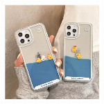 アヒル　携帯ケース　iPhoneケース　2種類　動くアヒル　泳ぐアヒル　かわいい