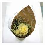 ワッフルコーンミニブーケ イエロー プリザーブドフラワー フラワーアレンジメント..