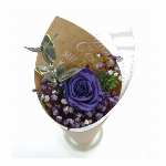 ワッフルコーンミニブーケ ダークブルー プリザーブドフラワー フラワーアレンジメ..