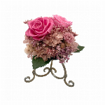 ムース レッド プリザーブドフラワー フラワーアレンジメント バラ アジサイ カ..