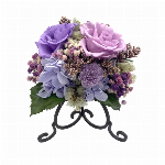 日葵-ひまり- パープル プリザーブドフラワー フラワーアレンジメント バラ ア..