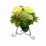 ムース ピンク プリザーブドフラワー フラワーアレンジメント バラ アジサイ カ..