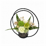 あけぼの ピンク パープル プリザーブドフラワー フラワーアレンジメント マム ..