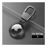 AirTag エアタグ カバー スマートタグ ケース カラビナ付 メタル素材 高級感 ブラック