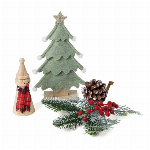 25cmウッドスノーフレークリース