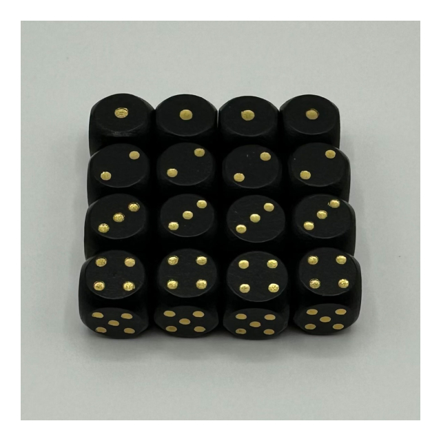 人気が高い CRAFT CROWN 軽量タイプ 13mm 16個入り 金文字 ブラックダイス 時計