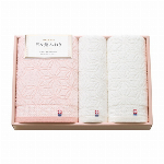 今治　日々是ふわり?にちにちこれふわり?日本製　愛媛今治　タオルセット（ピンク）