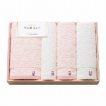 今治　日々是ふわり?にちにちこれふわり?日本製　愛媛今治　タオルセット（ピンク）