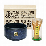 四季庵　抹茶碗セット木箱入　窯変red