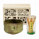 四季庵　抹茶碗セット木箱入　窯変blue