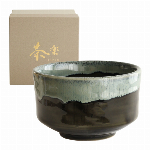 茶楽JAPAN　織部塗分け　抹茶碗