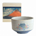 茶楽JAPAN　桜富士　抹茶碗　木箱赤富士