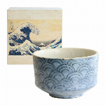 茶楽JAPAN　青海波　抹茶碗　木箱青波
