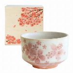 茶楽JAPAN　舞桜　抹茶碗　木箱桜