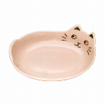 ネコカレー皿　ホワイト