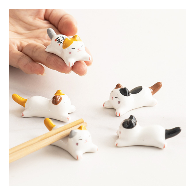 井上あんぬ　猫の陶器箸置き 井上あんぬ 猫の陶器箸置き 【公式通販】