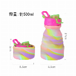 名入れ対応 折りたたみ式シリコンボトル コンパクト収納 軽量..