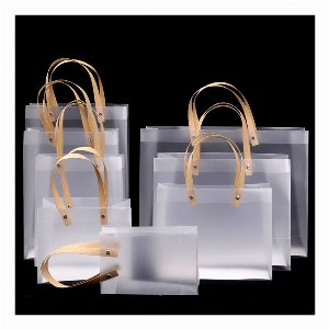 PVC透明手提袋 / PP製ギフトバッグ | クラフト紙ロー..