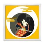 手軽に飾れるインテリアアート[RAKUDECO/ラクデコシリーズ]五右衛門/団十..