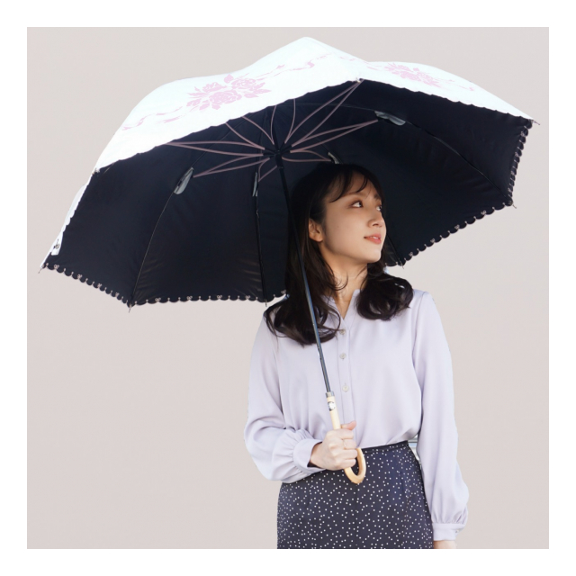 プチサイズS◆ノー皺加工最高級クールパス◆花傘雨花の夏浴衣140～159cm向け プチサイズS◇ノー皺加工最高級クールパス◇花傘雨花の夏