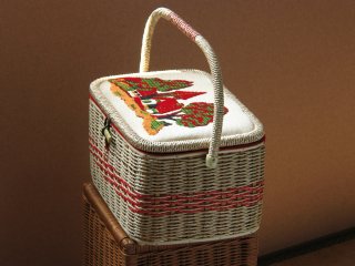 アンティーク　ソーイングバスケット 青 imgrc0096148425.jpg