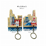 【ギフトセット】ウッドキーホルダー　招き猫＆だるまセット　(OPP袋入)